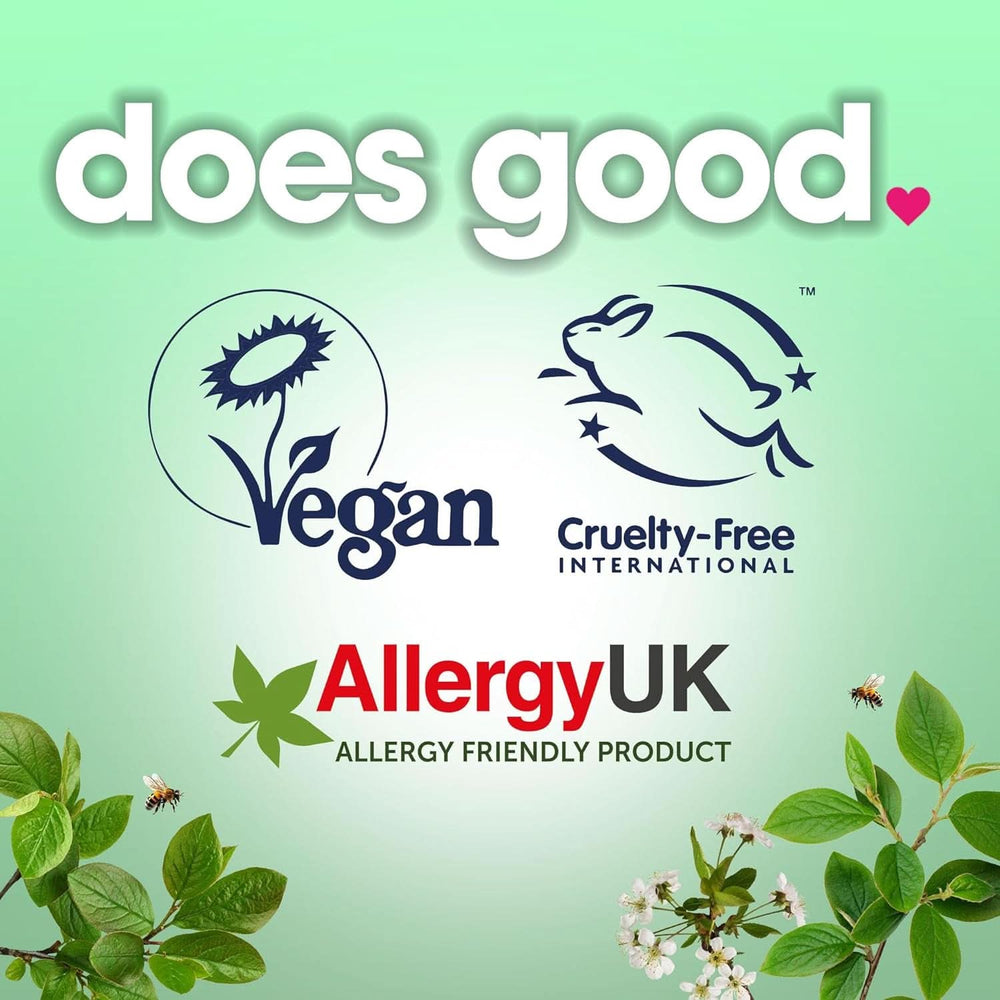 Tumble dryer balls made of new, softer material with variable design. Contains 2 Naty Shop Laundry Detergents