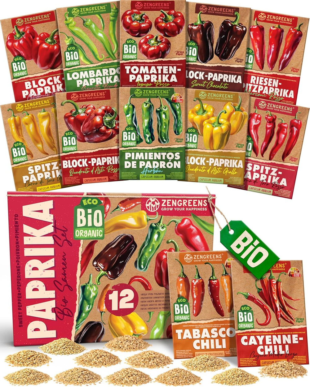 Organic Basil Seeds in a Set of 6 - 6 Basil Seeds for Easy Growing in the Garden, Balcony or Raised Bed - Plant Seeds - Seedlings