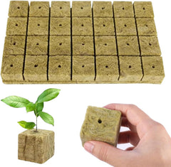 Rockwool Seedling Cubes 28 - Rockwool Cubes 4x4x4cm - Seedling Cubes, Rockwool Cubes, Hydroponic Seedling Systems/Cloned Plants/School Projects, Growing Seedlings Without Soil