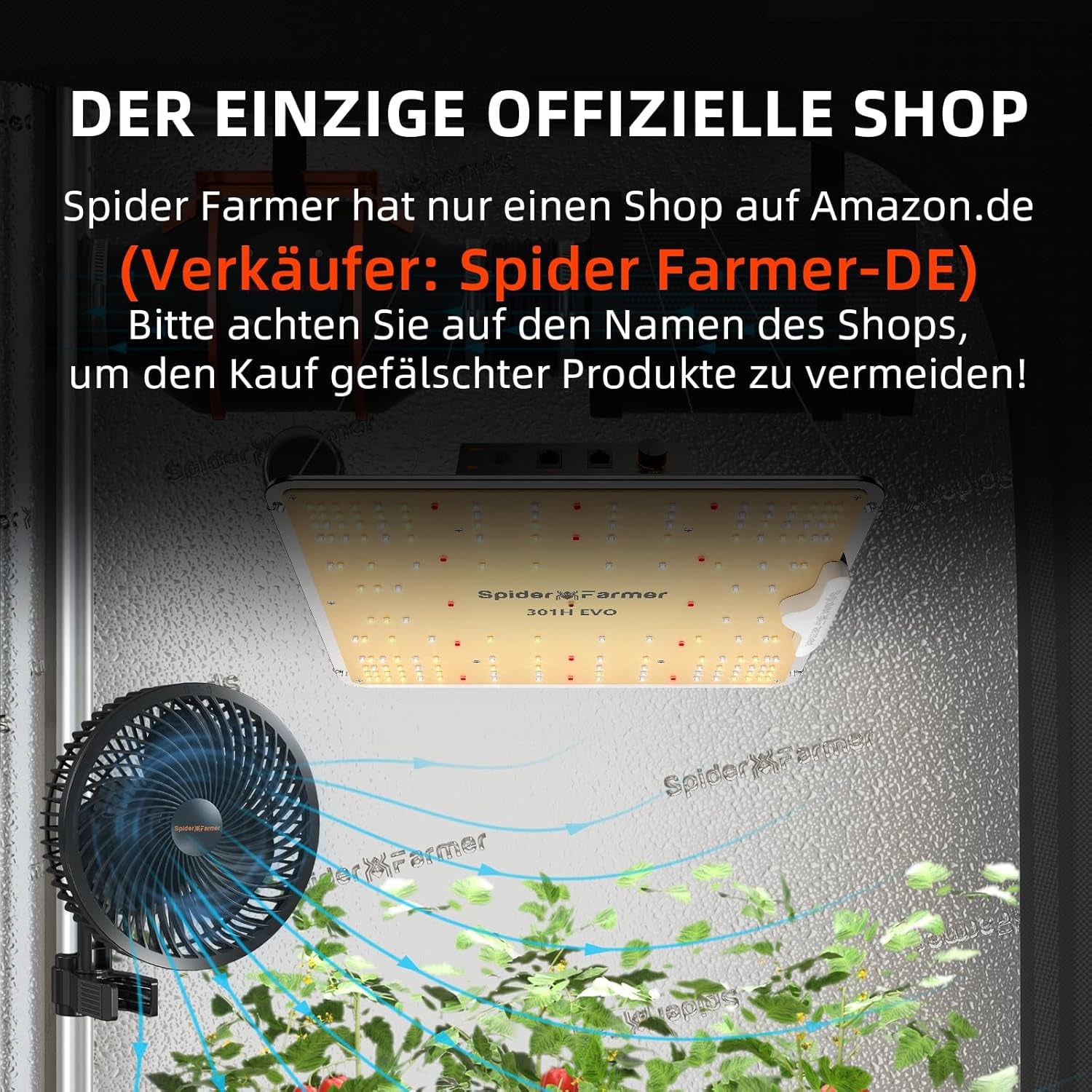 Spider Farmer SF1000 Full Spectrum Dimmable LED Grow Light, Samsung LM301H EVO Diode, 70x70x160cm Full Grow Tent Kit, Hydroponic Grow Tent Set, Ventilation System