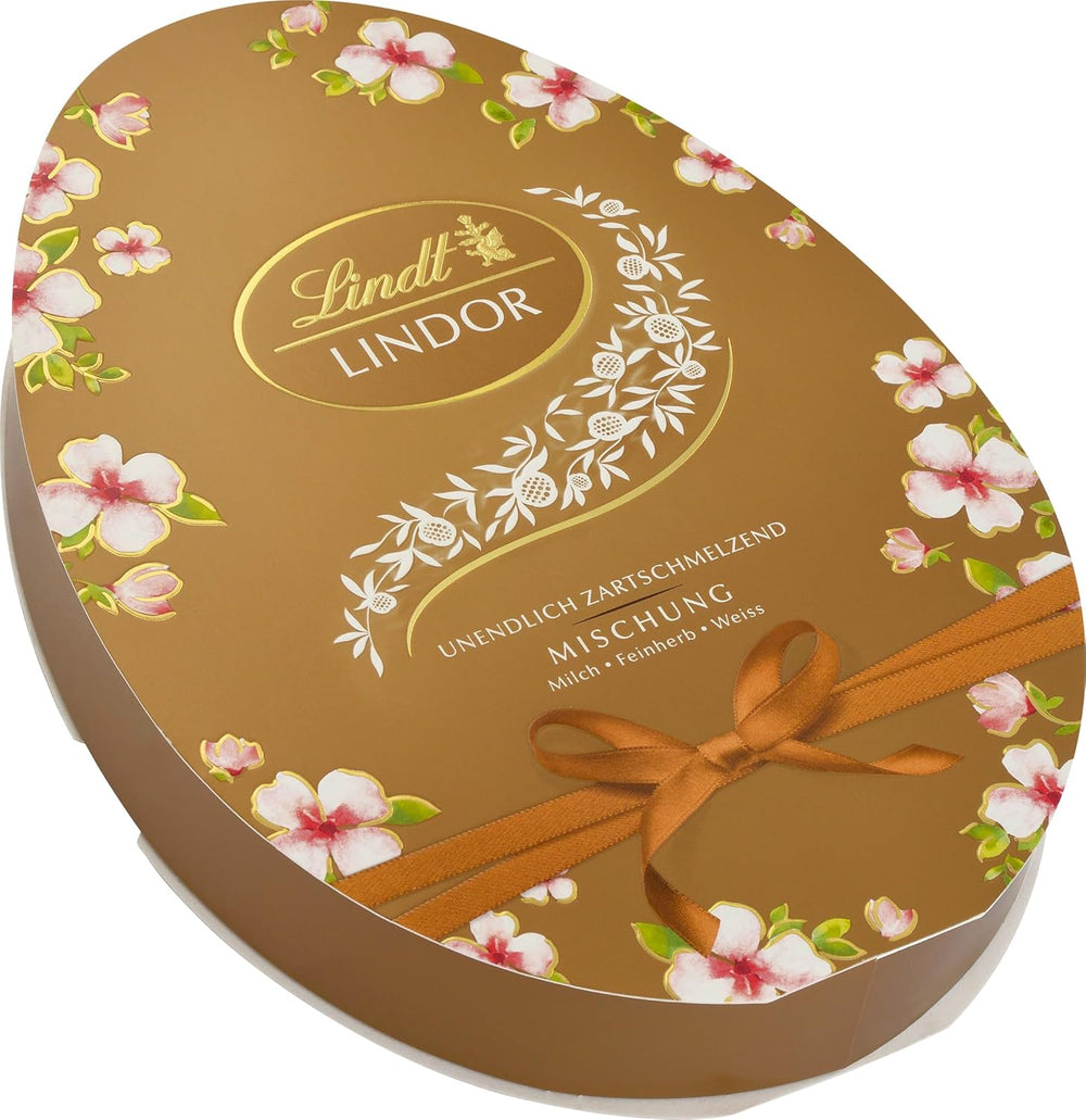 Easter Mix Lindt Chocolate LINDOR | Box 144g | LINDOR eggs that melt in your mouth in three variants: Milk chocolate, Dark chocolate, Hazelnut | Easter Chocolate | Gift of chocolate | 1 pack
