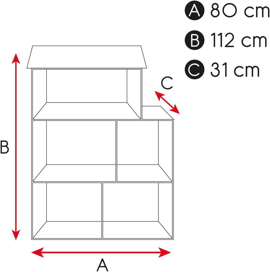 WOOMAX Colorbaby 85293 Casă de păpuși din lemn Casute de papusi Naty Shop