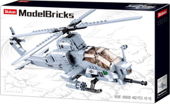 Kampfhelikopter IV (482 Teile) [M38-B0838], Spielset, Klemmbausteine, Soldaten, mit Spielfigur, Army, bunt, Sluban Klemmbausteine ​​SL95708