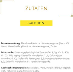 Gourmet Gold Feine Pastete Katzenfutter nass, mit Huhn, 12er Pack (12 x 85g)