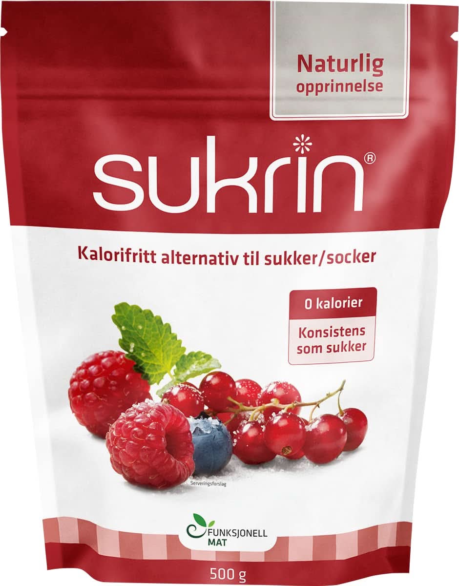 Sukrin Erythritol, natural alternative to sugar without calories, 1 pack, 500 grams Sweeteners Naty Shop