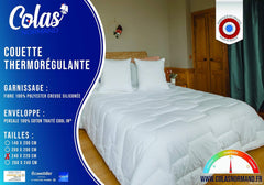 Thermoregulating quilt, Temperate, 240 X 220 Cm, Sweat, Optimal ventilation, 100% cotton, Percale, Fresh Feel, French Quilts and quilts Naty Shop