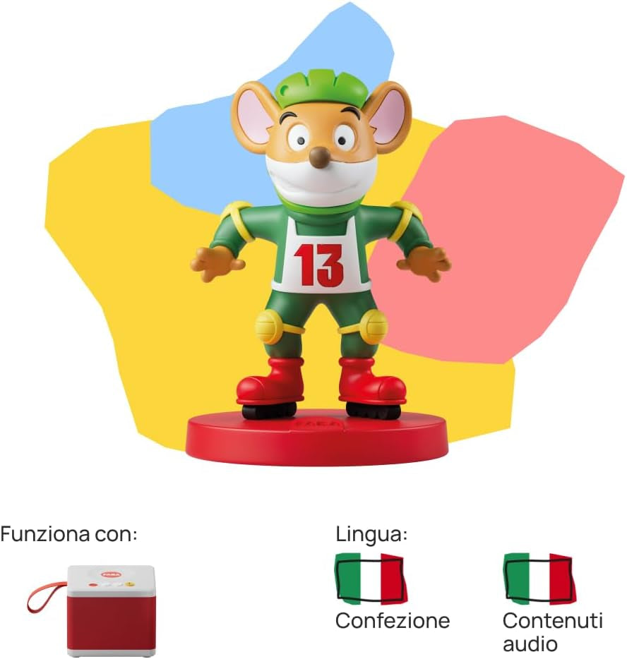 FFR13604 Geronimo Figurină sonoră Stilton-Un premiu de weekend sălbatic pentru Geronym, povești sonore, roz, Storie e Educativi Jucarii Bebe Naty Shop