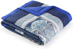 BASSETTI cotton plaid SABBIONETA color BLUE B3 size 135X190 Duvets and quilts Naty Shop