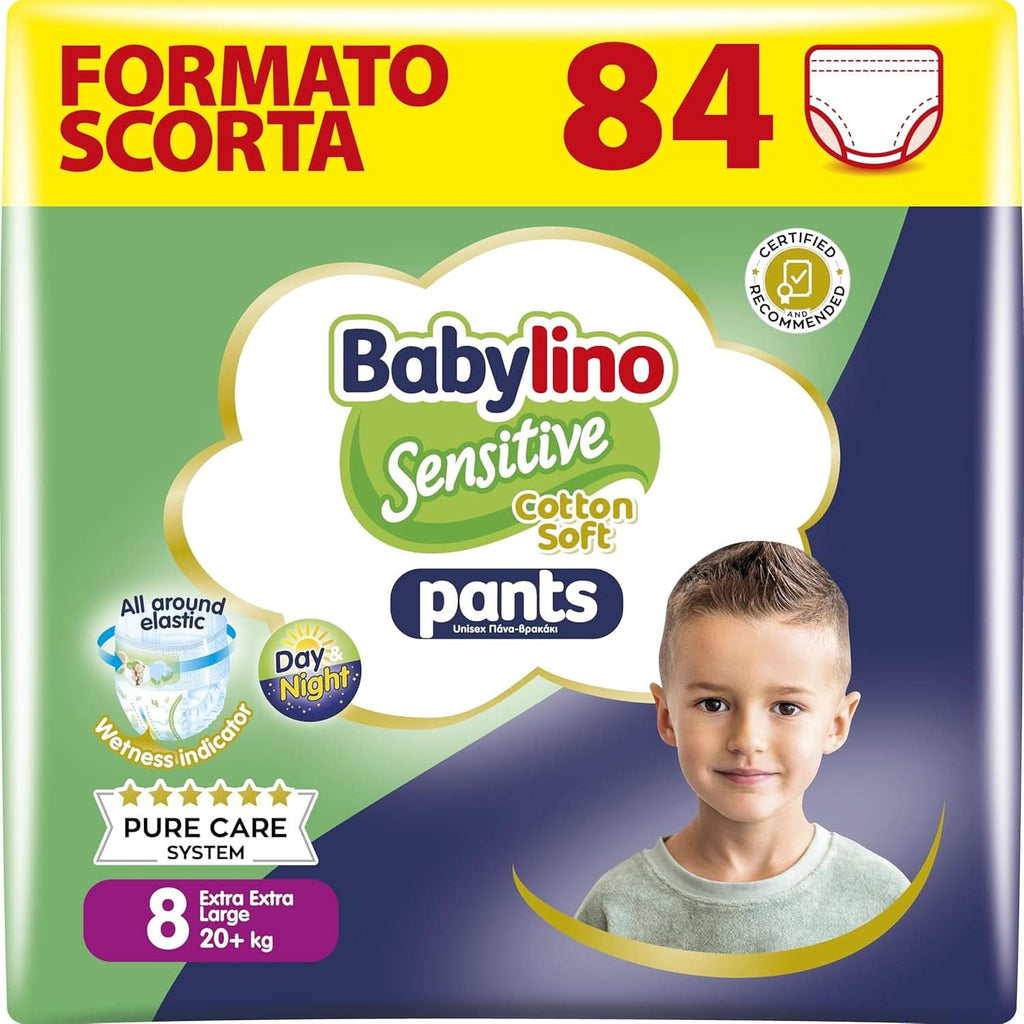 BabyLino, Scutece sensibile din bumbac moale, diverse marimi Mama si Copilul Naty Shop 8 (84 buc)