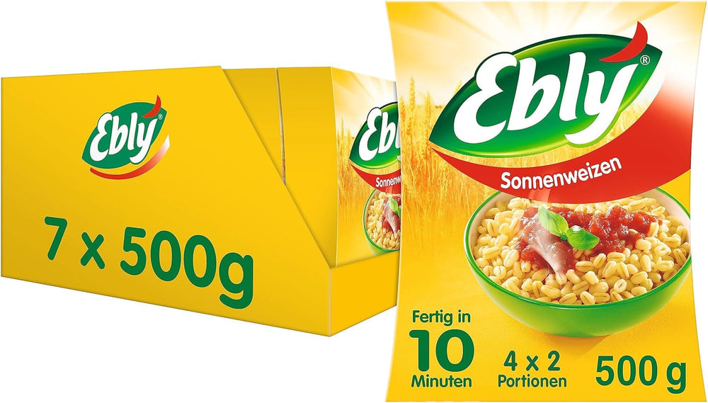 ® Grâu uscat la soare, în pungi, fiert, 10 minute, 6 x 500g