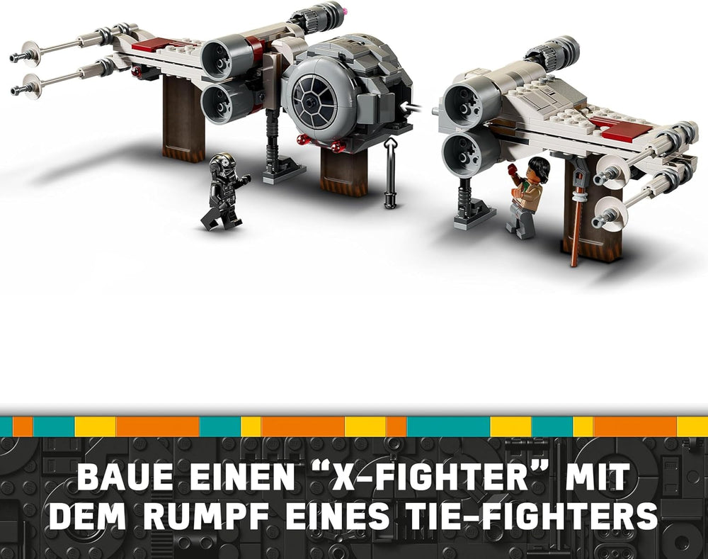 LEGO Star Wars TIE Fighter & X-Wing Mashup, Starfighter Buildable Toy, Gift Idea for Kids, Customizable Starships, Gift for Boys, Girls and All Fans 75393 Building Sets Beuche den LEGO-Store