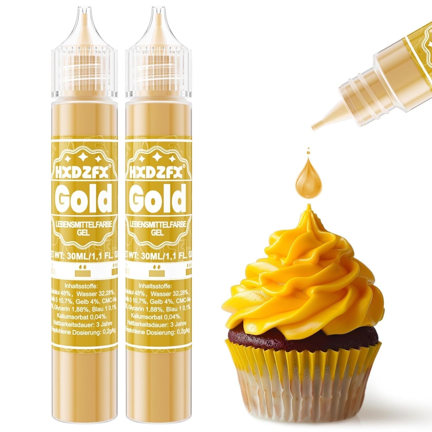 Colorant alimentar în gel - HXDZFX 2×30ml, colorant alimentar fără zahăr, foarte concentrat, pentru decorarea torturilor, fondant alb, macaroane, prăjituri, copt, ouă de Paște, slime (mov struguri)