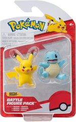 Pokémon PKW3586 - Battle Figure Pack - Pikachu and Schiggy Official Detailed Figures 5cm Each Action Figures Naty Shop
