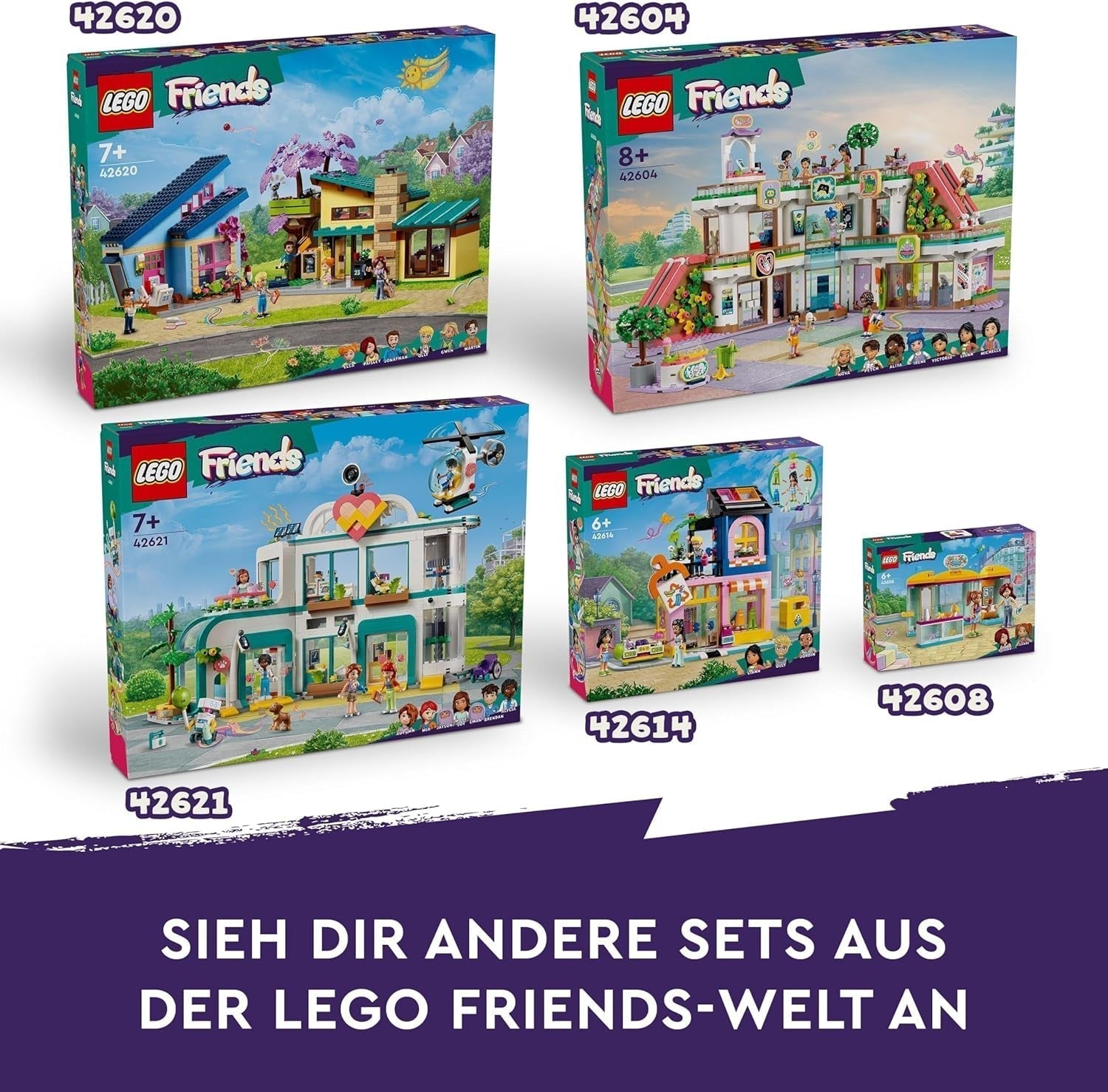 Magazin LEGO Friends Heartlake City, jucărie de casă de păpuși pentru fete și băieți, set cu figuri, promovează dezvoltarea socio-emoțională, cadou pentru copii de la 8 ani 42604 Seturi de constructie Besuche den LEGO-Store
