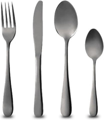 BERGNER MUNICH - Set de tacâmuri din oțel inoxidabil din 24 de piese Bucatarie Naty Shop Negru 24 de bucăți