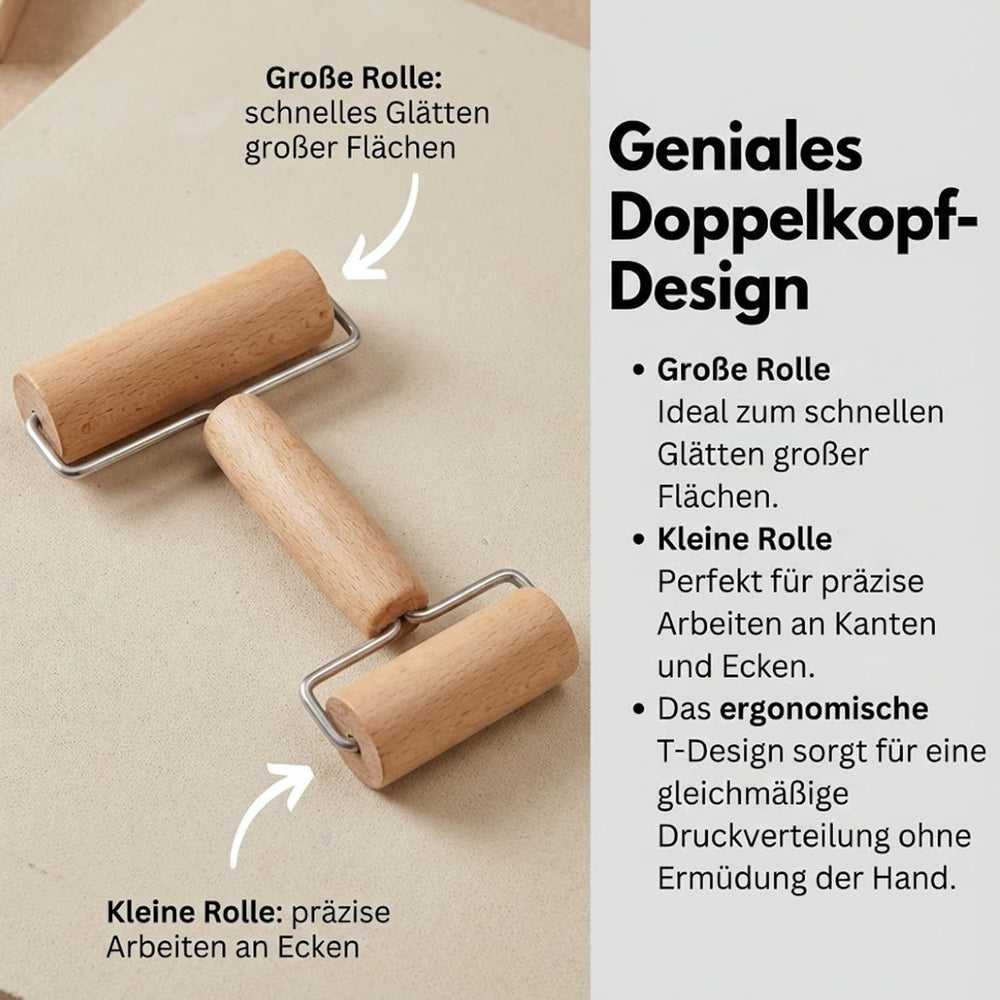 Nudelholz, Teigroller, Nudelholz Holz, Rolling Pin, Teigroller Holz, Teigrolle, Geeignet zum Backen und Kochen in der Heimischen Küche, Tortilla, Pizza, Plätzche