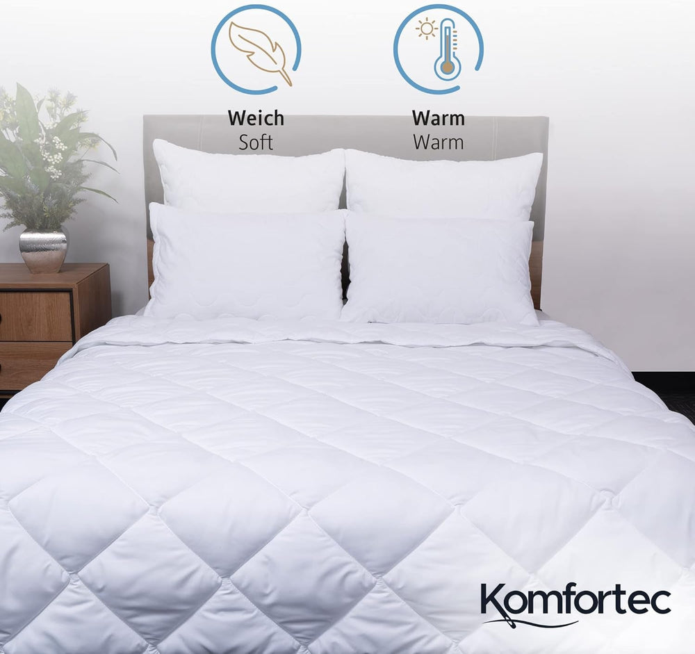 Komfortec Summer Blanket 135X200 Cm, 170Gsm, Thin and light blanket for summer, anti-allergic blanket, white Quilts and quilts Naty Shop