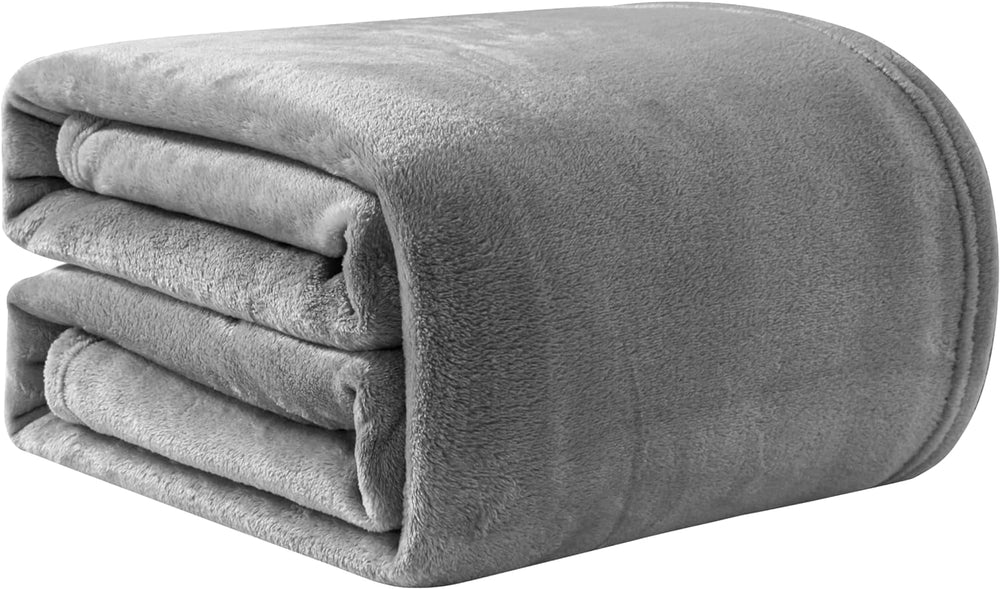 Good Nite Cozy Blanket Fluffy Blanket Bed Blanket Sofa Blanket XL Living Blanket Fleece Blanket 150X200Cm Black Soft Warm Blankets Fluffy Blanket Beds and Blankets Good Nite Gray 130X150Cm