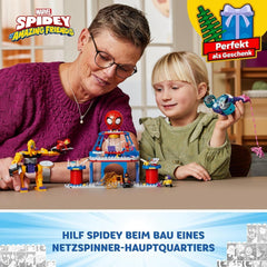 LEGO Marvel Sediul central al echipei lui Spidey, Spider-Man jucărie cu vehicul și Mech, cadou pentru băieți și fete de la 4 ani, care sunt fani ai serialului TV Spidey și super prietenii săi 10794 Seturi de constructie Besuche den LEGO-Store