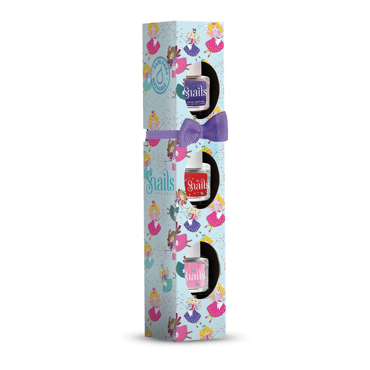 Snails 510421 Kids Nail Polish Gift Set, Mini Fairy 3x5ml, Water Based, Washable, Safe, Vegan