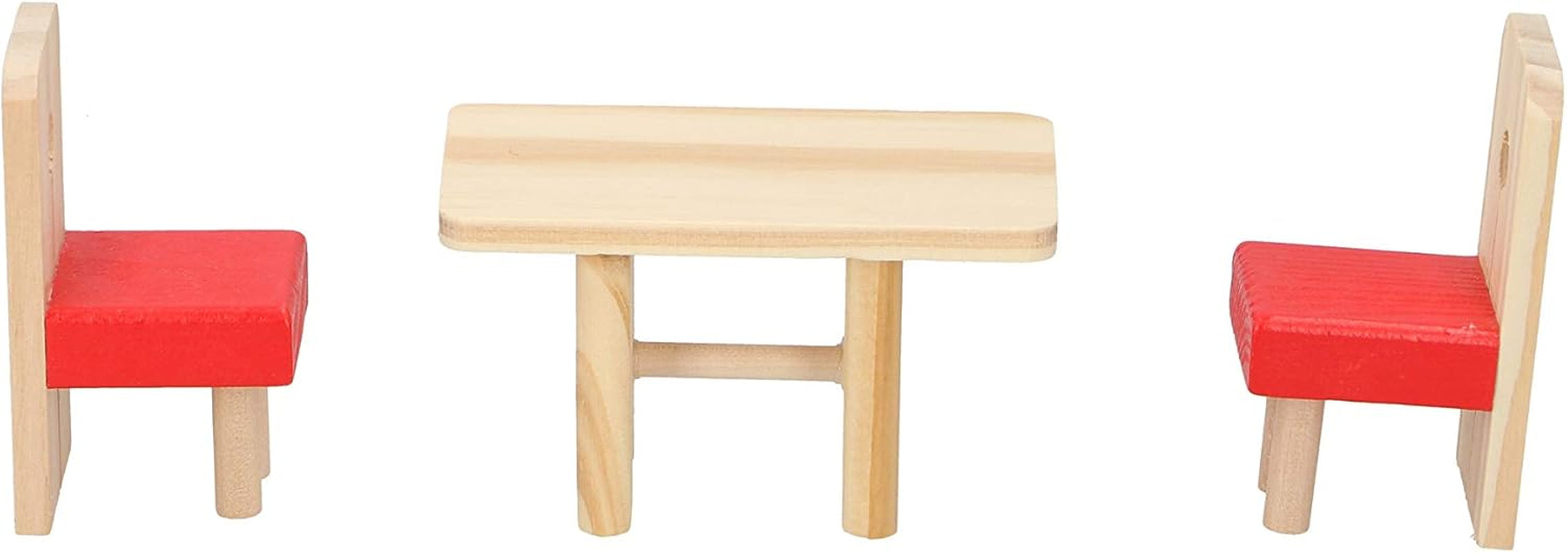 Marionette Wooden Toys - Wooden dollhouse with furniture and dolls - 11 pieces Dollhouses Naty Shop