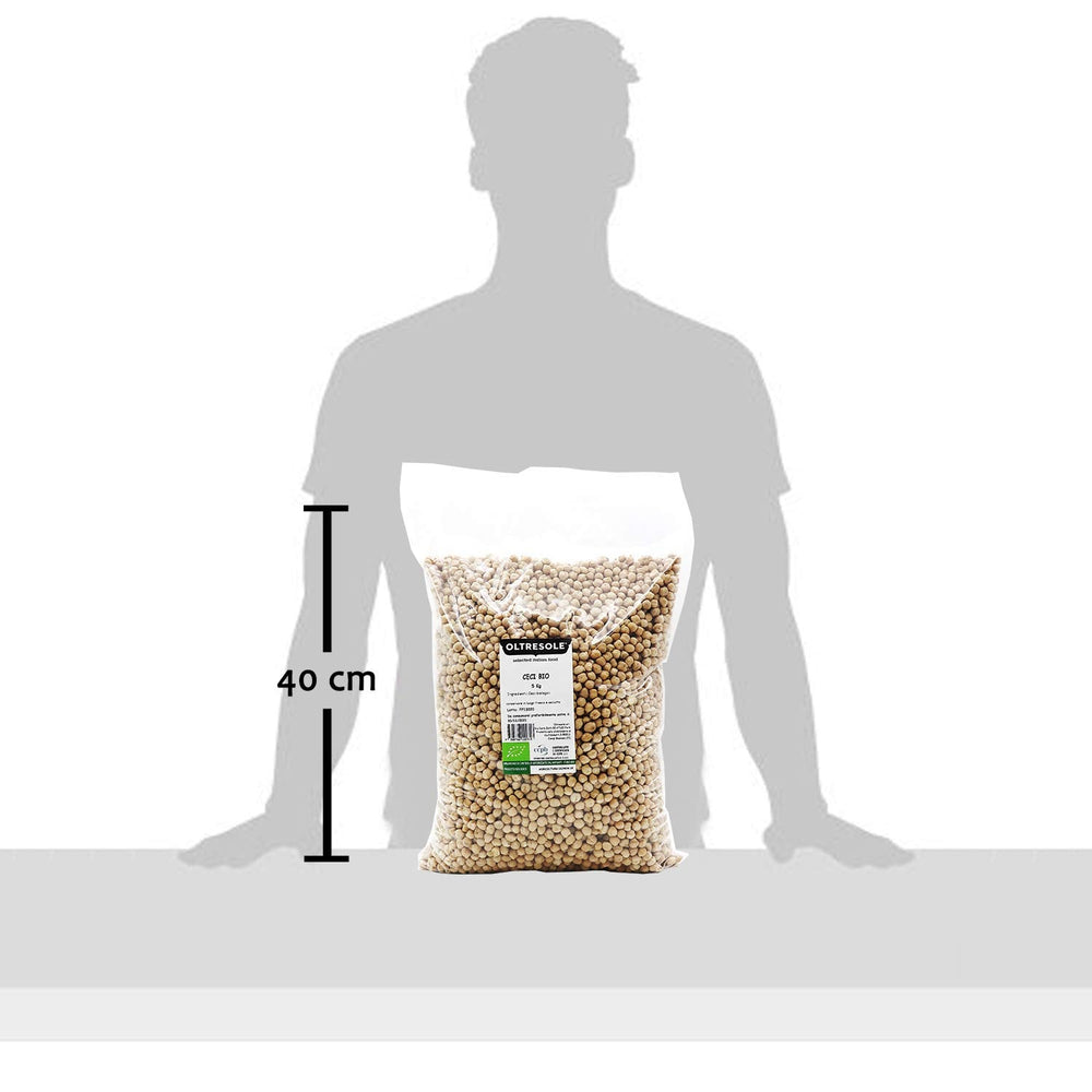 , 5 kg Organic Chickpeas, Organic Dried Legumes from Controlled Cultivation, Cereals Naty Shop