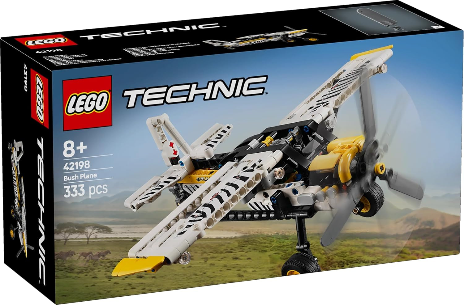 LEGO Technic Propeller Airplane Building Toy for Kids Gift for Boys and Girls 8 Years Old 4-Cylinder Piston Engine Rotating Propeller Airplane Model 42198 Building Sets Besuche den LEGO-Store
