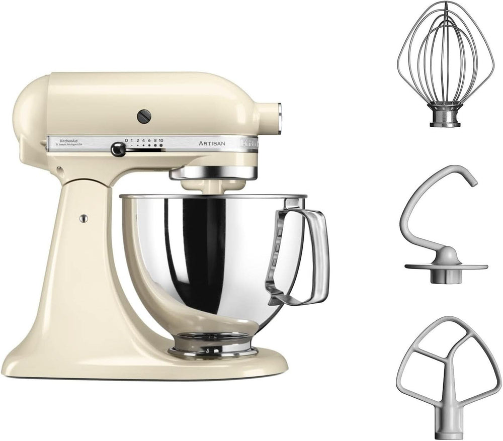 KitchenAid Artisan 5KSM125EER Bowl Mixer, 300W, 4.8L Naty Shop Cream