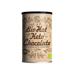 Hot chocolate for the Keto diet - rich in fat - moderate in protein and low in carbohydrates - sweetened with erythritol, 200 grams Cacao and Hot Chocolate Naty Shop Bio Keto Hot Chocolate