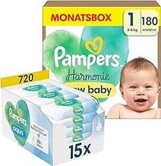 Virtual Bundle: Harmony Size 1 and Aqua Wet Wipes