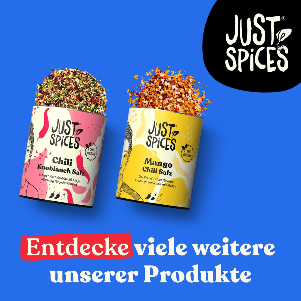 Just Spices Chili Garlic Salt I Gewürzmix, der zu allen Gerichten schmeckt I Gewürzdose, 55 g