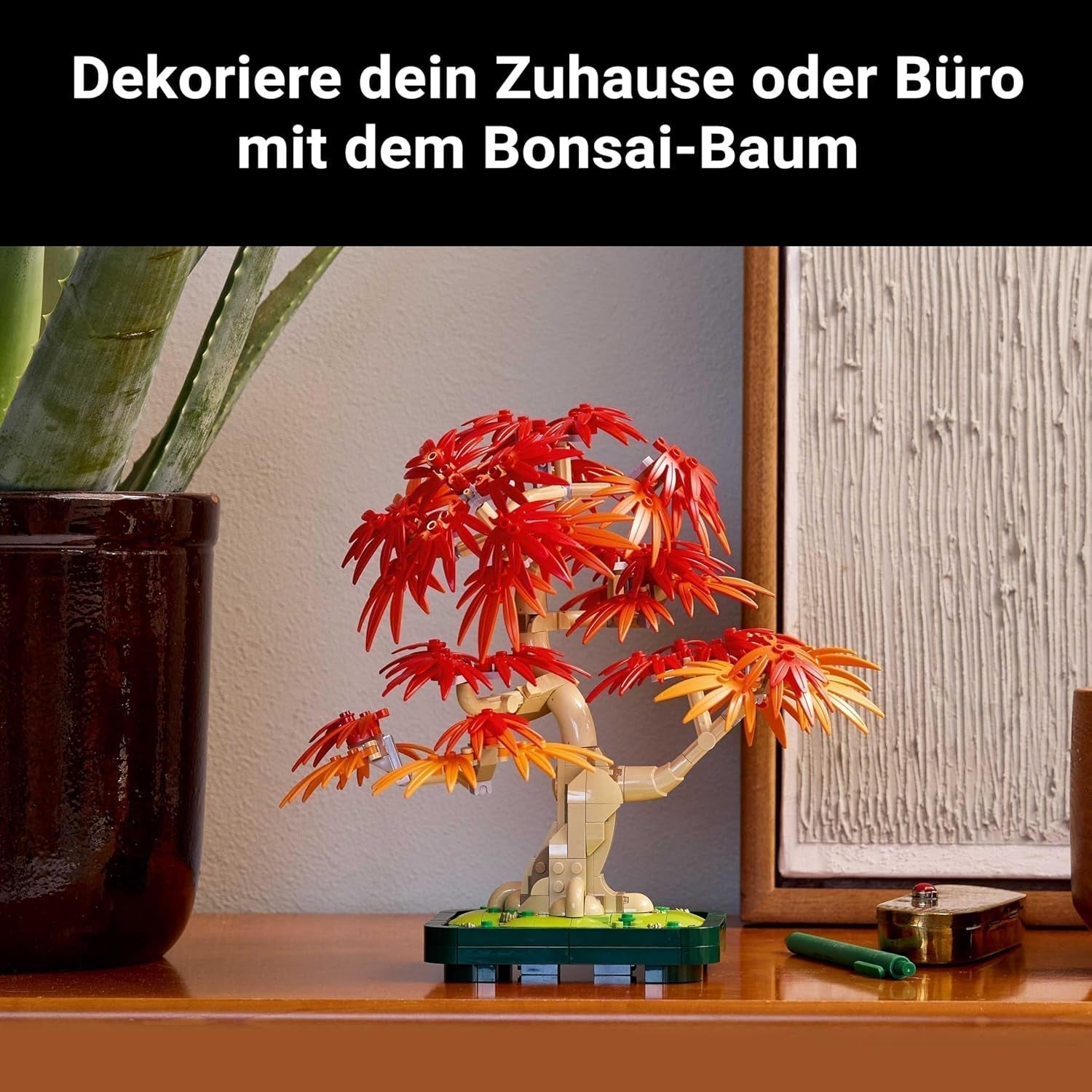 LEGO Botanicals Japanese red maple - Bonsai tree - Artificial plant kit with red and orange leaves, plus bowl - Home decor - Gift idea for adults - 10348 Building sets Besuche den LEGO-Store