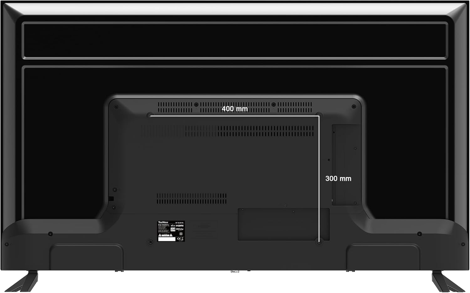 TEEVIEW Google Smart TV | 4K UHD | 50”/127cm | Design fără ramă | Tuner triplu DVB-T/T2/S/S2/C | • HDMI x3, USB x2, CI+ | Control vocal și aplicații de streaming | Asamblat în Eindhoven | TV50QUG-EU