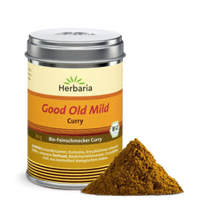 Herbaria Good Old Mild Curry bio 80g M-Dose – Currypulver, Currymischung - Bio-Gewürzmischung für klassische Curry-Spezialitäten z.B. Currywurst - erlesenen Ingredient in nachhaltiger Aromaschutz-Dose