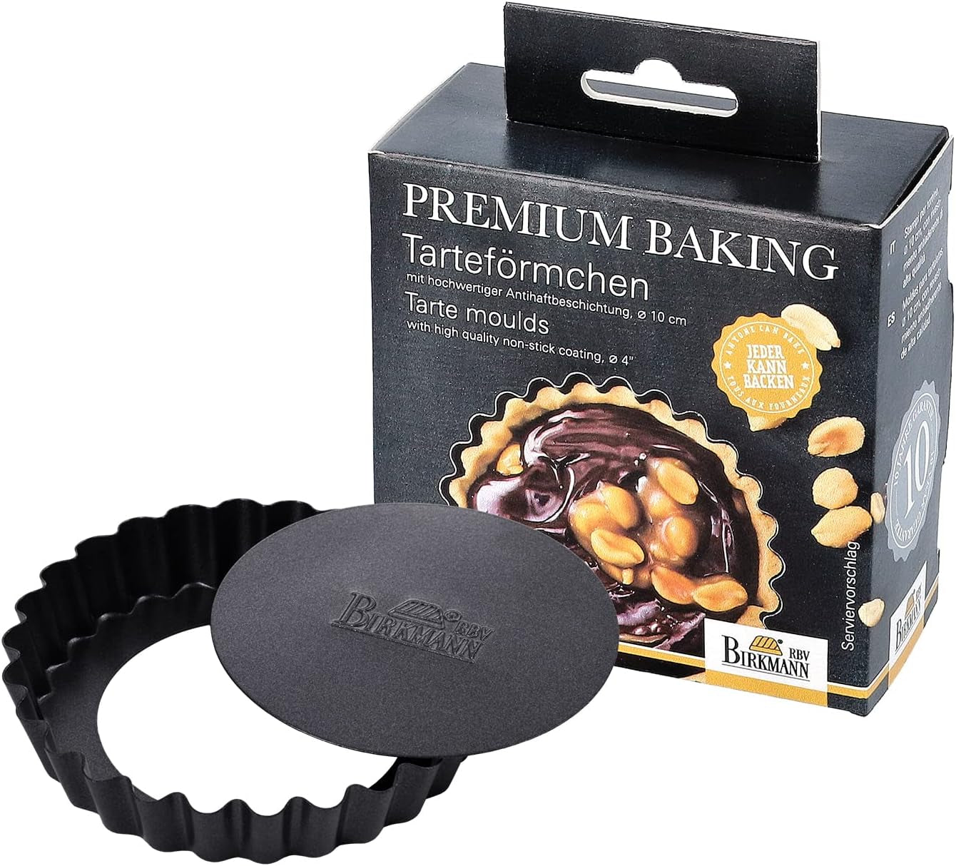 RBV Birkmann Premium Baking, tart pan, Ø 10 cm, 6 pieces, with removable base Molds and baking trays Naty Shop