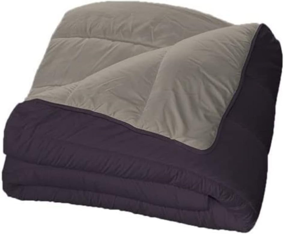 Bleu Câlin bicolor reversible quilt for 2 people, microfibre, burgundy/pepper, 220X240 cm Quilts and quilts Naty Shop MÃ"re/Poivre 140 X 200 Cm