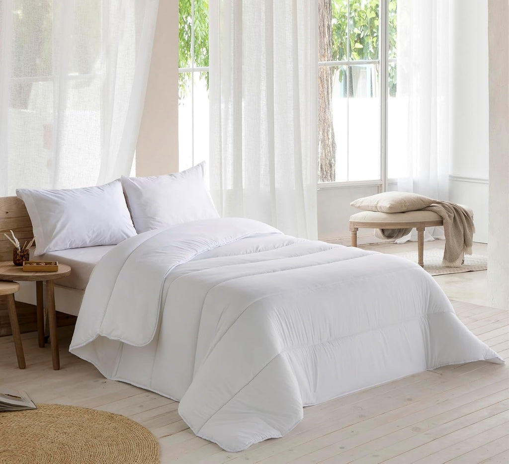 BOHEME | Plapumă/ Umplutură pentru pat 120 cm, plapumă 300 G/M², umplutură hipoalergenică din fibre respirabile antiacarieni, umplutură extra moale și antibacteriană, dimensiuni 200 X 200 cm Plapumi si pilote Naty Shop