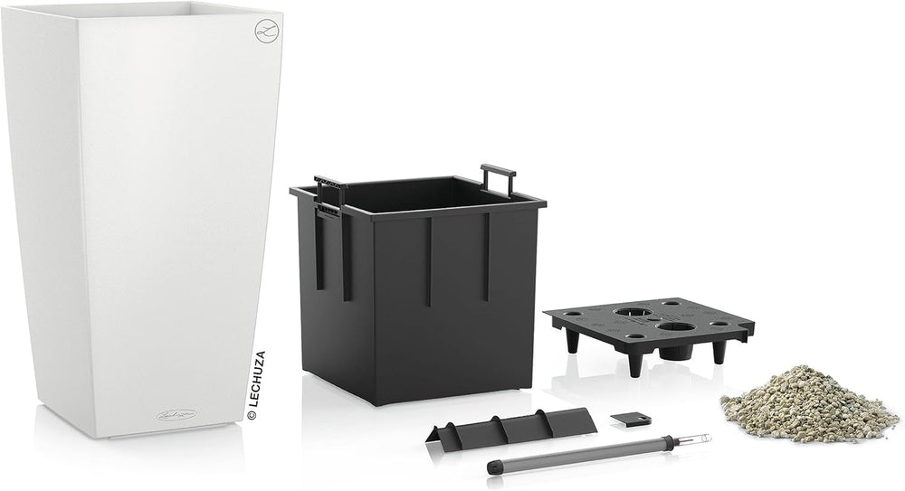 LECHUZA CUBICO Culoare 30 alb 13130, 29,5x29,5x56,5 cm