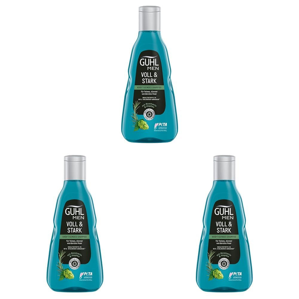 Guhl Men Full & Strong Shampoo - Hair type: Thin, fine, normal Shower and bath Guhl 3 x 250 ml