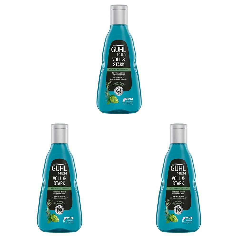 Guhl Men Full & Strong Shampoo - Hair type: Thin, fine, normal Shower and bath Guhl 3 x 250 ml