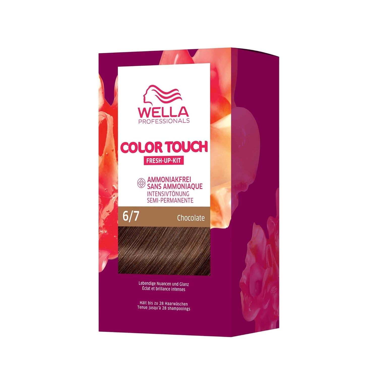 Wella Professionals Color Touch demi-permanent colorant de păr fără amoniac - vopsea de păr cu până la 50% acoperire a părului gri - kit rădăcină, inclusiv mască de păr - 4/0 Medium Brown (130 ml) Vopsea pentru par Naty Shop Ciocolată