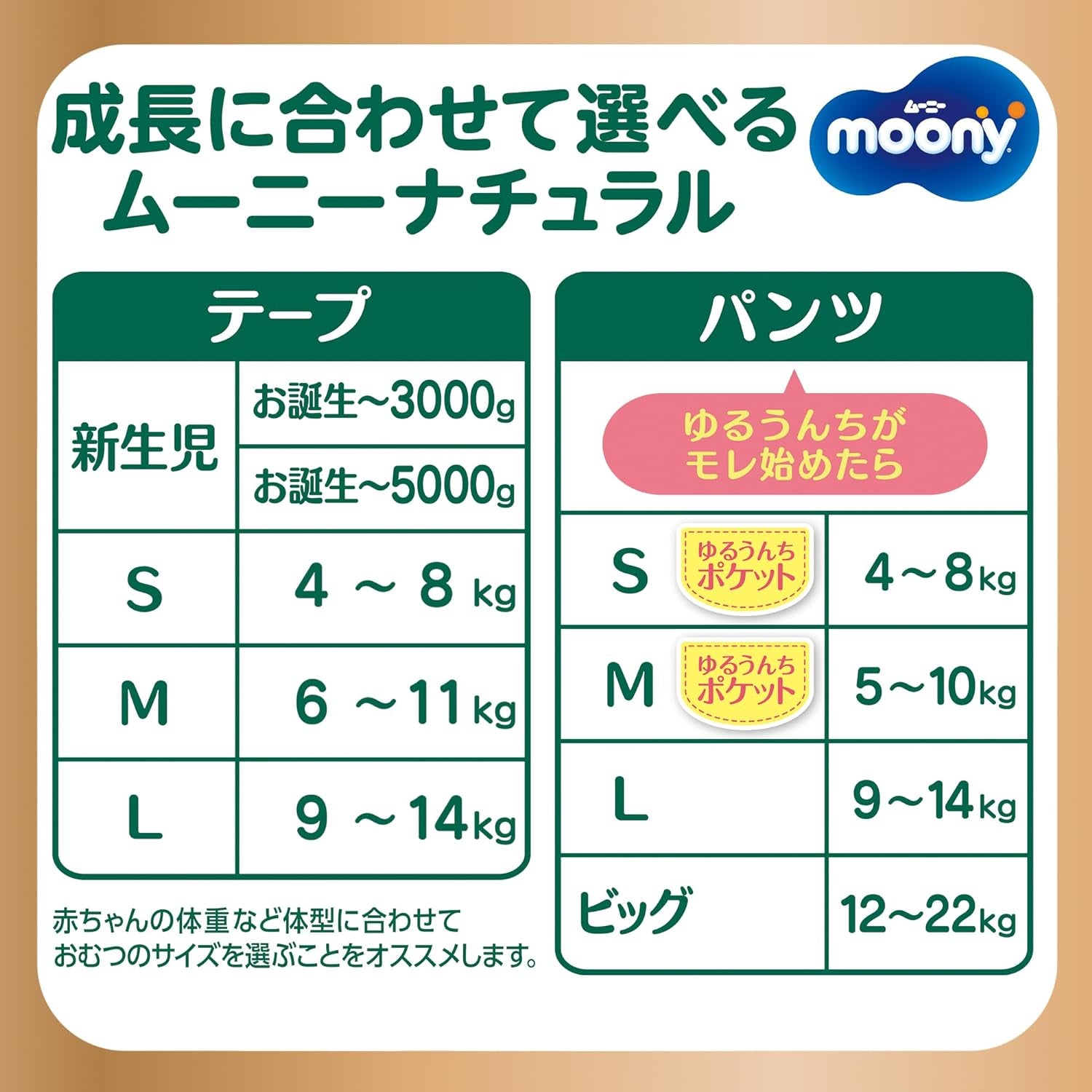 Japanese diapers Natural S (4-8 kg) 58 pcs // Japanese diapers Natural S (4-8 kg) 58 pcs
