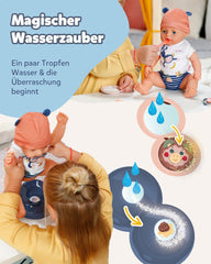 Păpușă Baby Born Emma în stil junglă - 43 cm - 10 funcții, inclusiv accesorii și salopă în culori unisex - Funcționează fără baterii - Potrivită pentru copii cu vârsta de 3 ani și peste