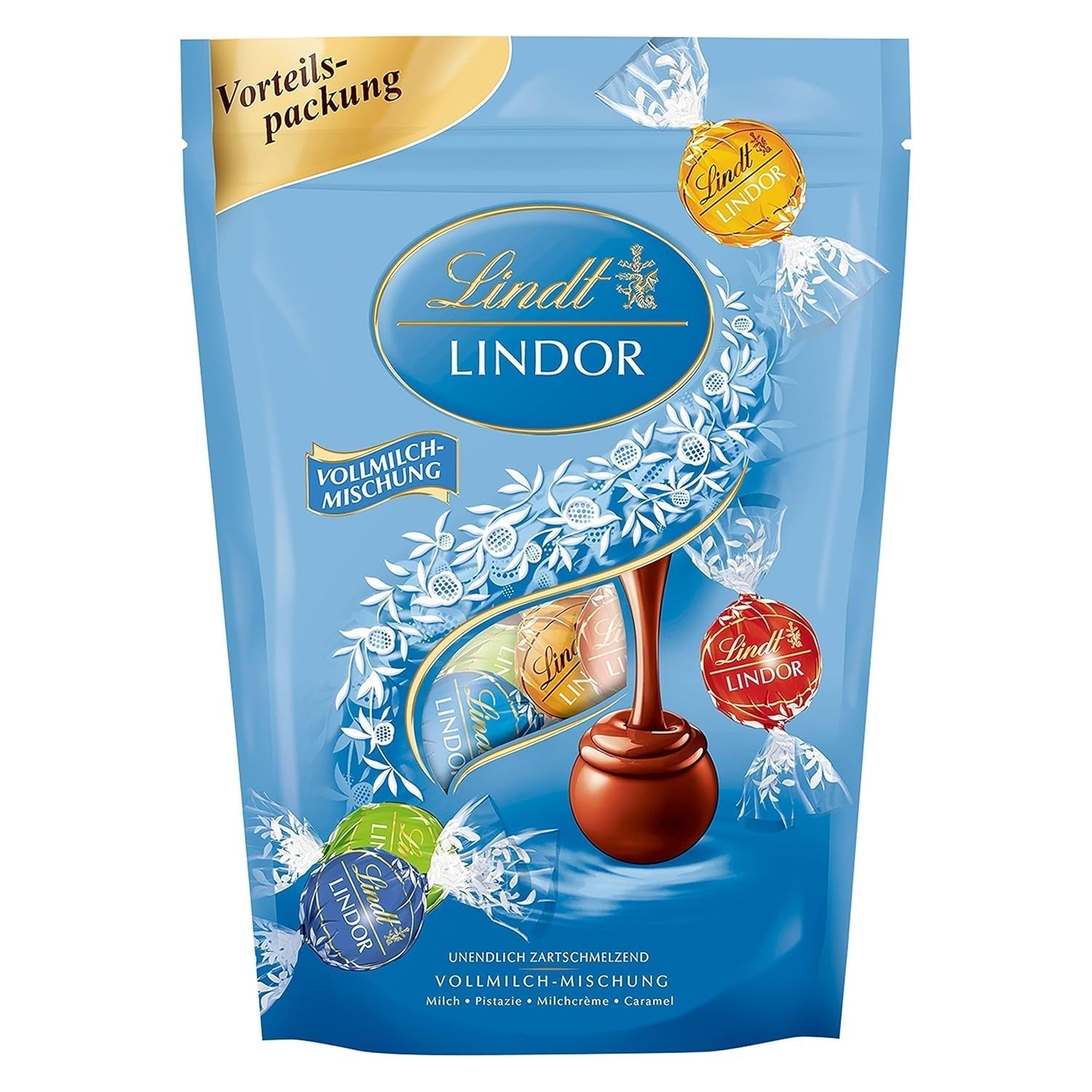 Lindt Chocolate LINDOR Balls Mixture, 399 grame Bomboane de Ciocolata Naty Shop 400 grame Amestec ciocolata cu lapte