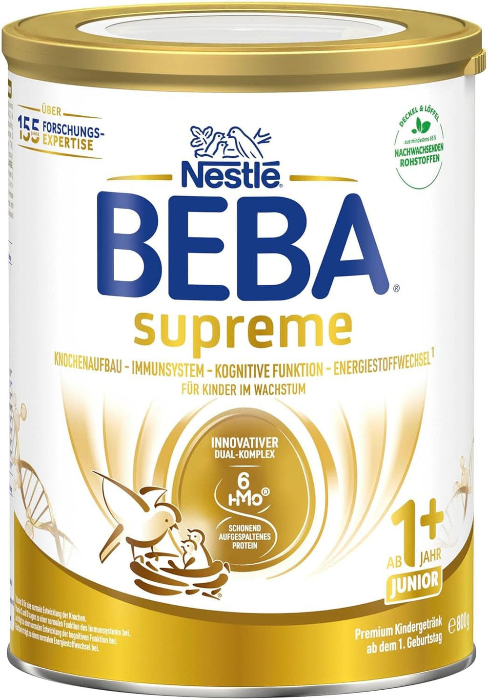Children's drink BEBA SUPREME Junior 1+ from 1 years, food for children with 6 HMO complex, only lactose, without palm oil, pack 6 (6 x 800 g) Mother and Child Naty Shop