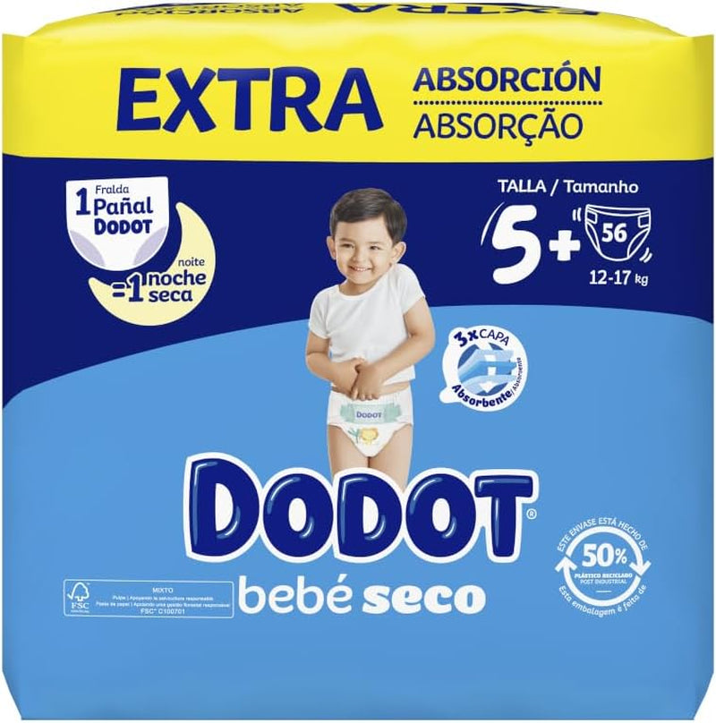 Baby Dry Extra - Jumbo pack, size 5-56 pieces
