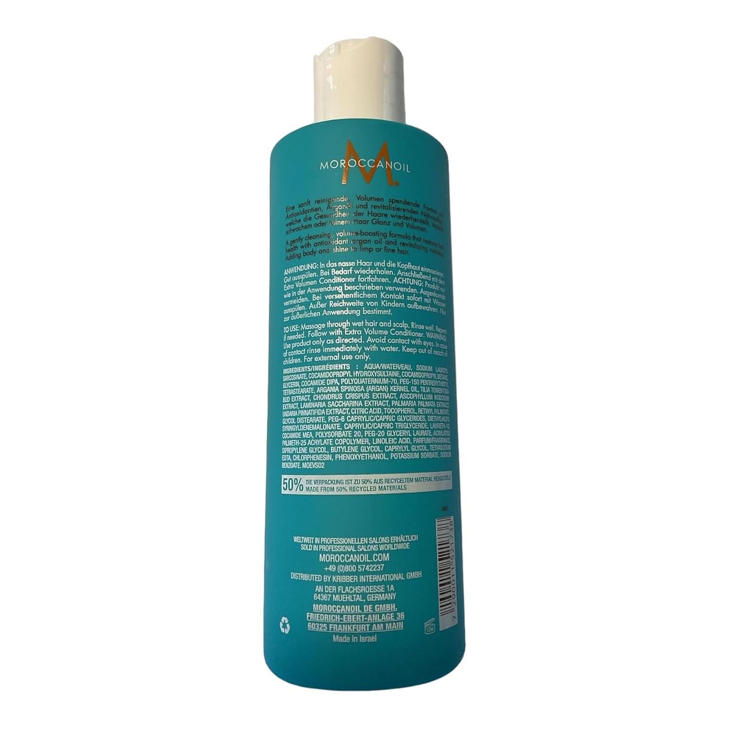 Moroccanoil, Extra Volume Shampoo, 250ml Naty Shop Shower and bath