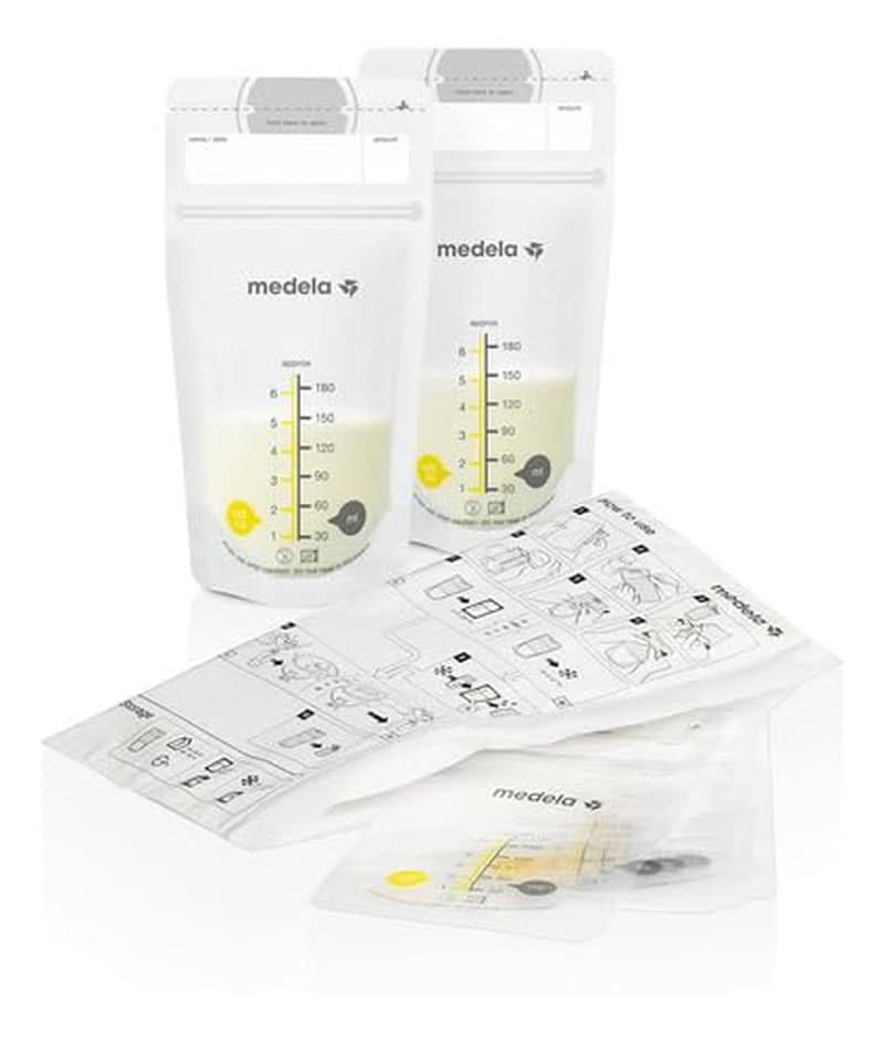 Medela breast milk storage bags 25 pcs, approx. 200 ml, white (Spanish version) Food and Breastfeeding Accessories Bebe Naty Shop