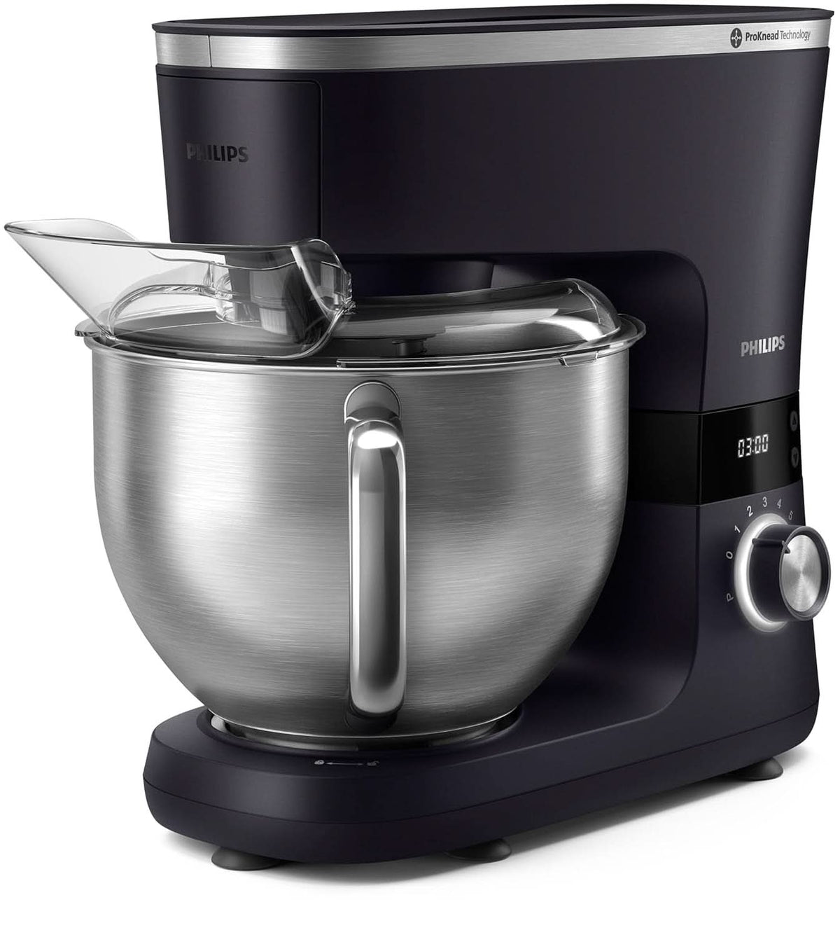 Philips 7000 Series Küchenmaschine - 5.5 Liter, 1000 Watt, 8 Speeds, Proknead Technologie, Rezepte, LED Smart Timer, Knethaken, Schneebesen Und Rührbesen (HR7962/01) Mother and Child Naty Shop