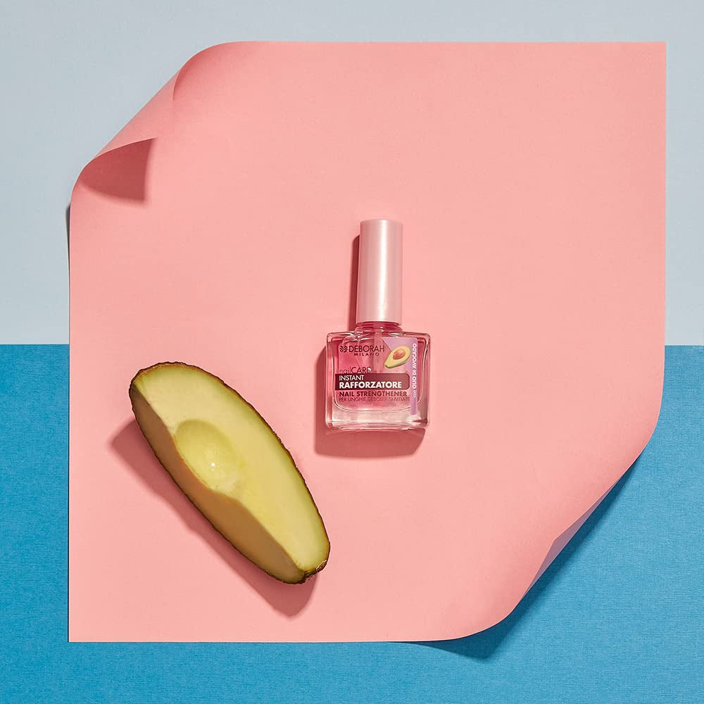 Milano nail polish set for strengthening brittle and swollen nails, 9.5 ml and nail polish 10 Days Long N.882 Nude Rose, long-wear glossy effect, 11 ml